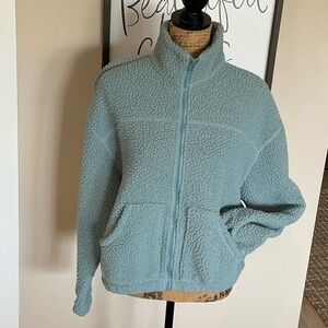 Old Navy Women's Sky Blue Teddy Jacket
